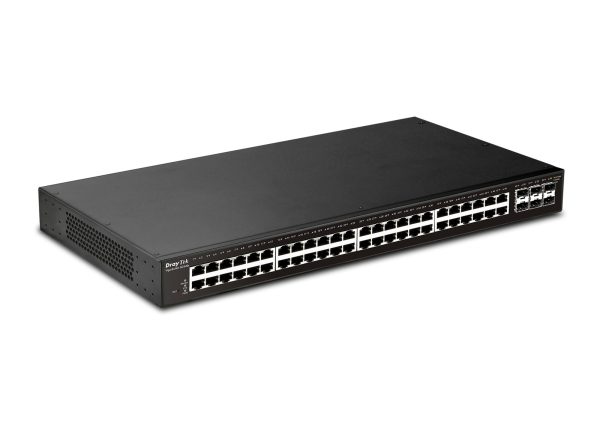 Комутатор DrayTek VigorSwitch G2540xs- вигляд з лівої сторони