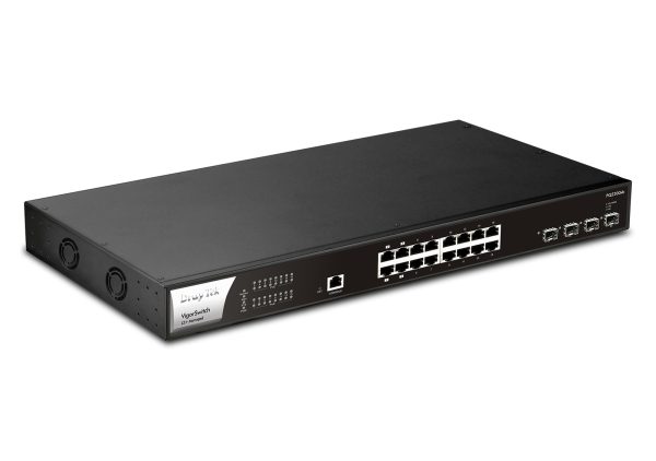 Комутатор DrayTek VigorSwitch PQ2200xb - вигляд з лівої сторони